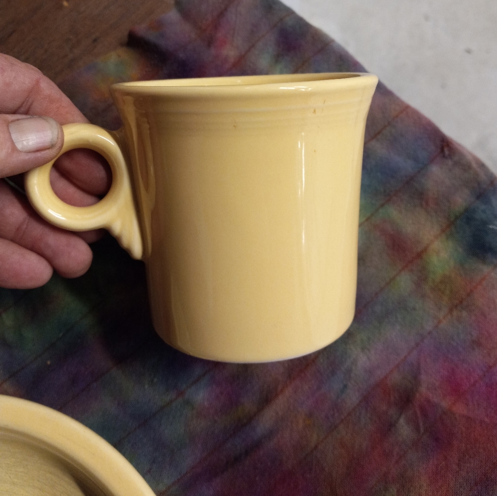 Fiestaware Sunflower Yellow Homer Laughlin Coffee Mug Circle Handle